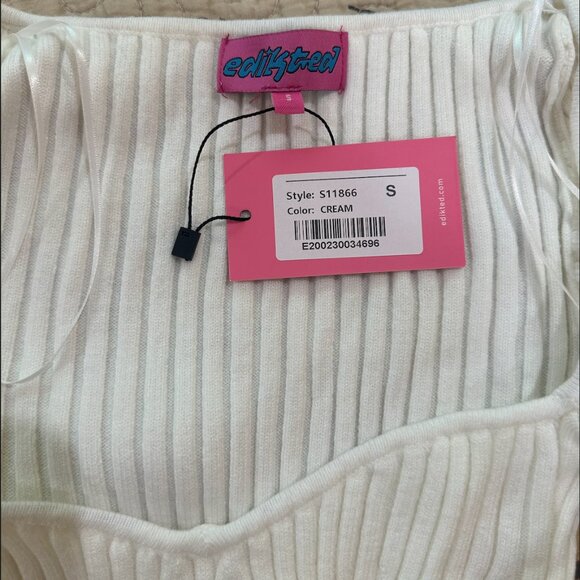 Robbie Sweetheart Knitted Top from EDIKTED - Picture 4 of 6